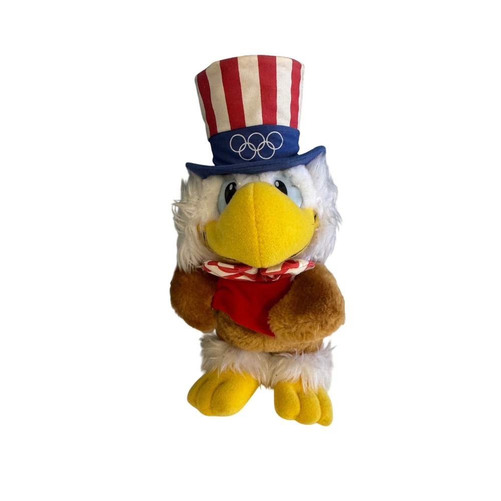 Vintage 1984 Los Angeles Olympics Sam the Eagle Plush Mascot Wallace Berrie